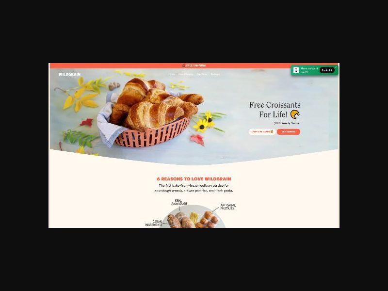 Wildgrain - Bread Pasta Pastry Subscription - RevShare (US)