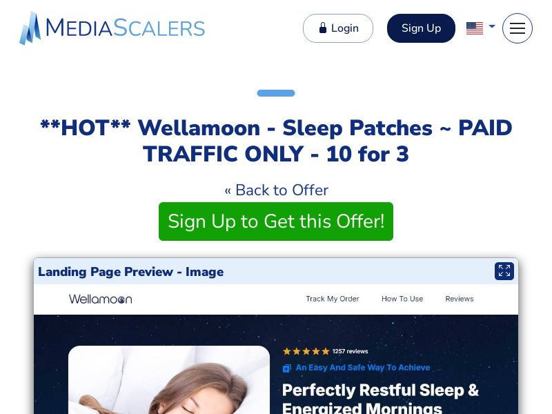 Wellamoon - Sleep Patches ~ PAID TRAFFIC ONLY - 10 for 3 {+Advertorial, DTC, Multi-Lang, Alt-Landers} (Event Tracking) [US, CA, FR, AT, IT]