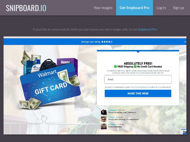 ConsumersConnect - $1000 Walmart Gift Card US - SOI