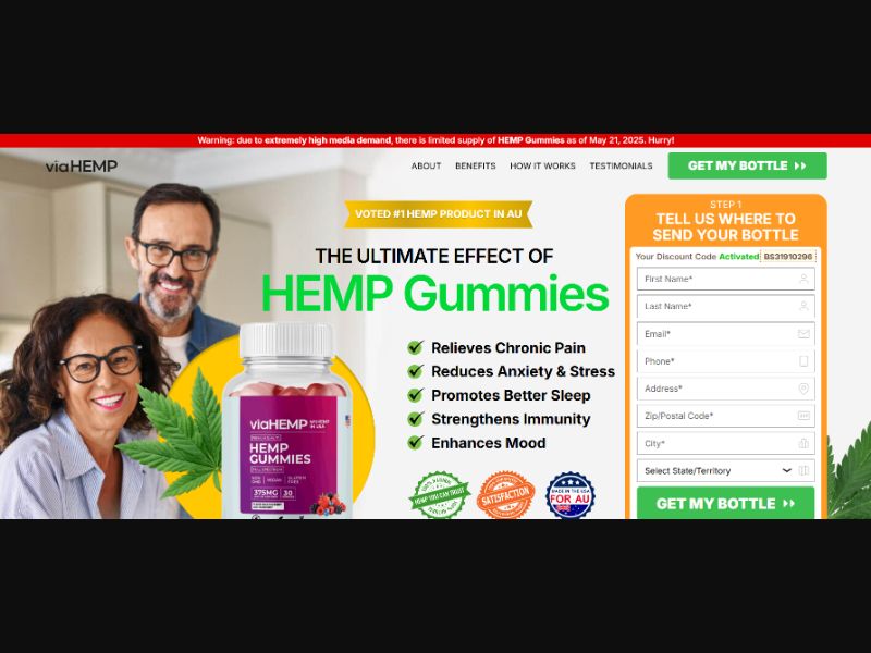 [WEB+MOB] Via HEMP Gummies H /AU [CPS] *FB Pixel* [Approval Required]