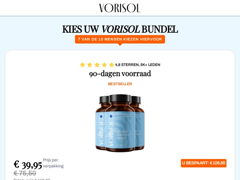 Vorisol - Diet [NL] (Banner,Native,Social,Search,SEO,Brand Bidding) - CPA