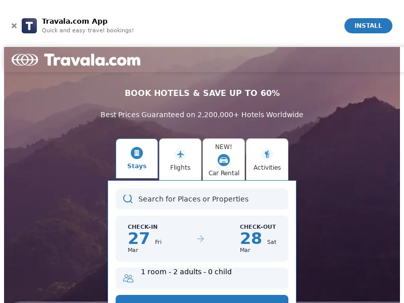 [WEB+MOB] Travala /International - Revshare up to 4.40% 