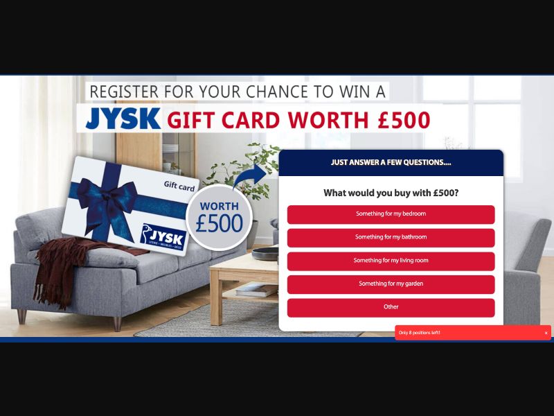 UK - Quiztionnaire - JYSK Giftcard - (CPL)