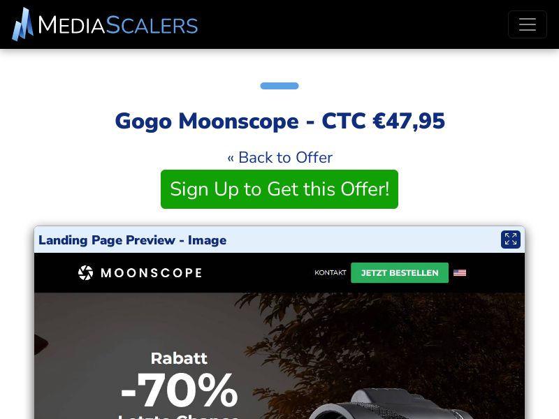 Gogo Moonscope - CTC €47,95 {+Advertorial, DTC, Alt-Landers} (Event Tracking) [DE, AT]