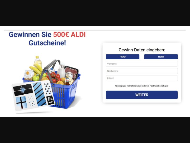 36223 - DE - [MOB] - Zauber - Win 500eur Aldi Voucher - CPL SOI