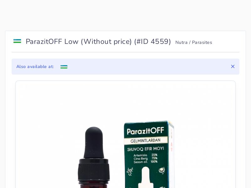 ParazitOFF Low (Without price)