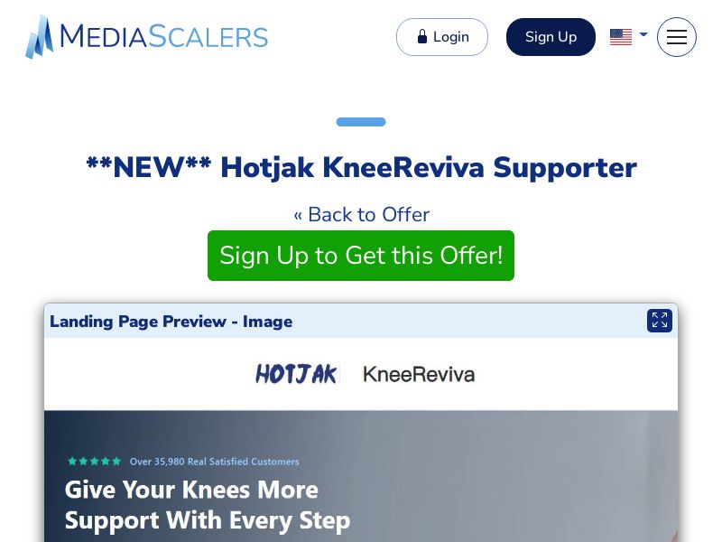 Hotjak KneeReviva Supporter {+DTC, Advertorial} [US, CA, AU, UK]