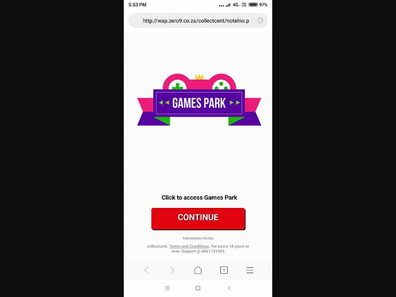 [MOB] OW - Games Park /ZA [Cell C] - 1 Click