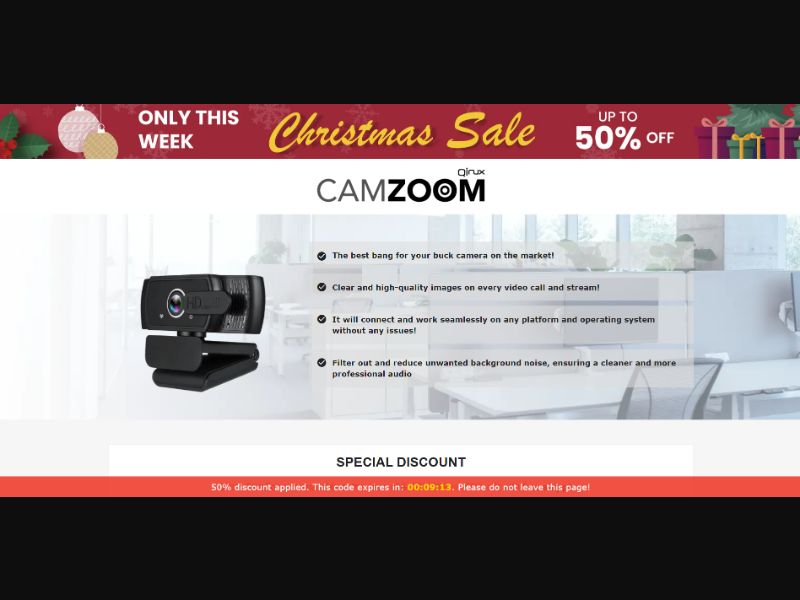 [WEB+MOB] Qinux CamZoom – HD Webcam /International (112 GEOs) CPS *FB/TT/Google/Taboola Pixel*
