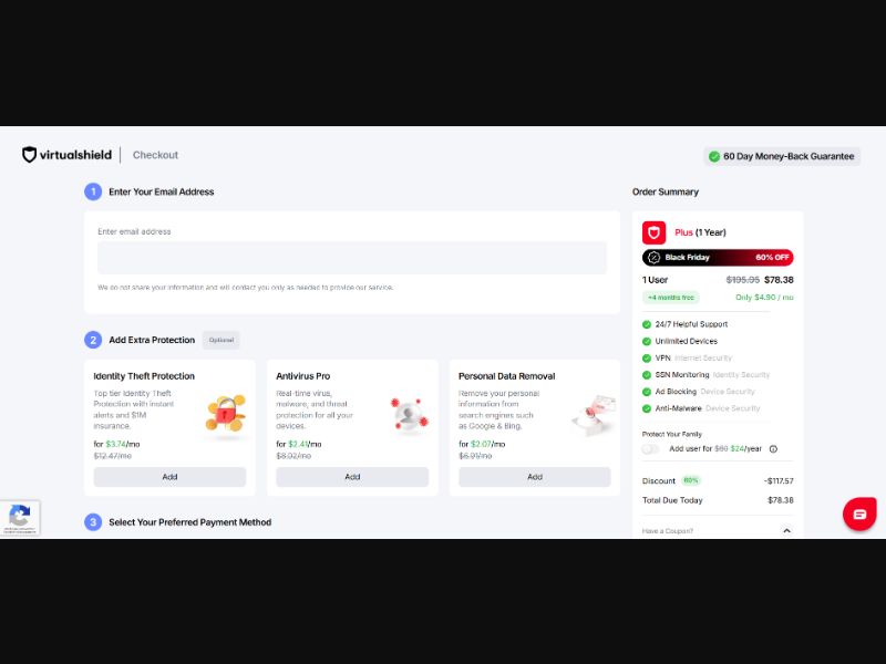 [WEB+MOB] Virtual Shield - Antivirus - DTC $68.58 (Plus/1yr Plan - $5.72/mo) US/CA/UK CPS