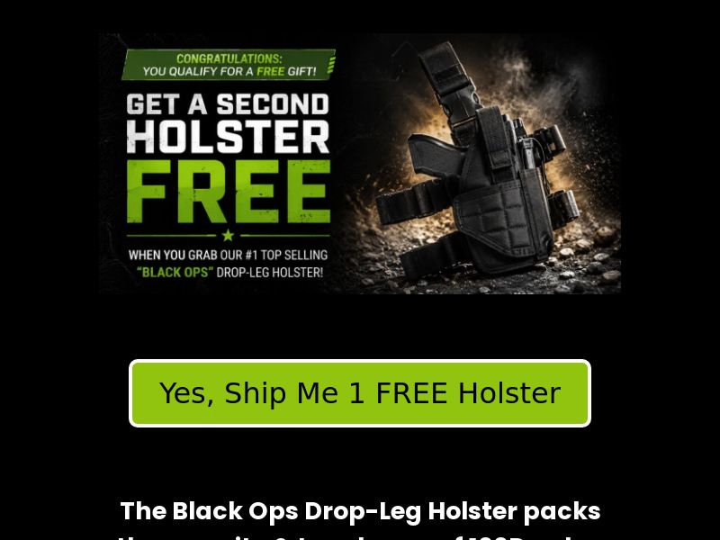 ! NEW OFFER - Blackops Gun Holster [US] (Social,Banner,Native,Push,SEO,Search,Brand Bidding) - CPA