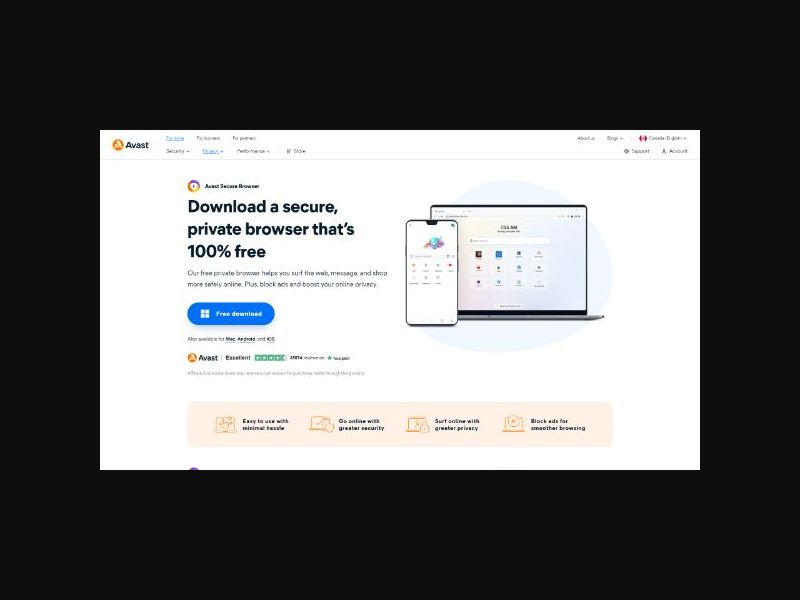 Avast Secure Browser - CPI (US,GB,DE +more)