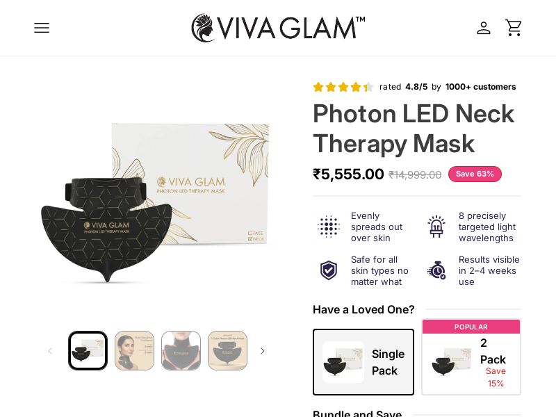 LED Tharepy Neck Mask by VivaGlam CPA - India