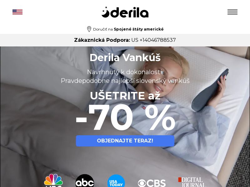 ! NEW OFFER - Derila Memory Foam Pillow COD [SK] (Banner,Native,Social,Search,SEO) - CPA {No BrandBidding} 