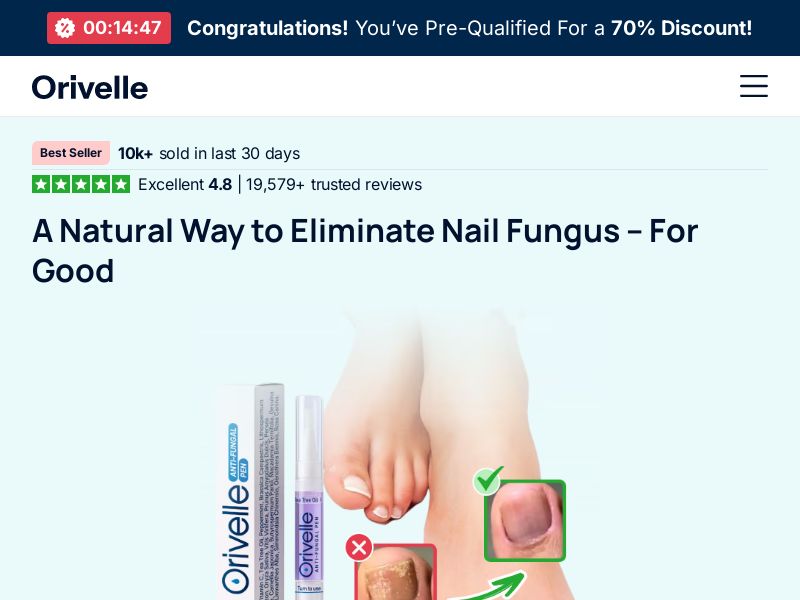 ! NEW OFFER - Orivelle Fungus Pen Subscription - Product Page [INTL] (Social,Banner,Native,Push,SEO,Search) - CPA {No BrandBidding} 