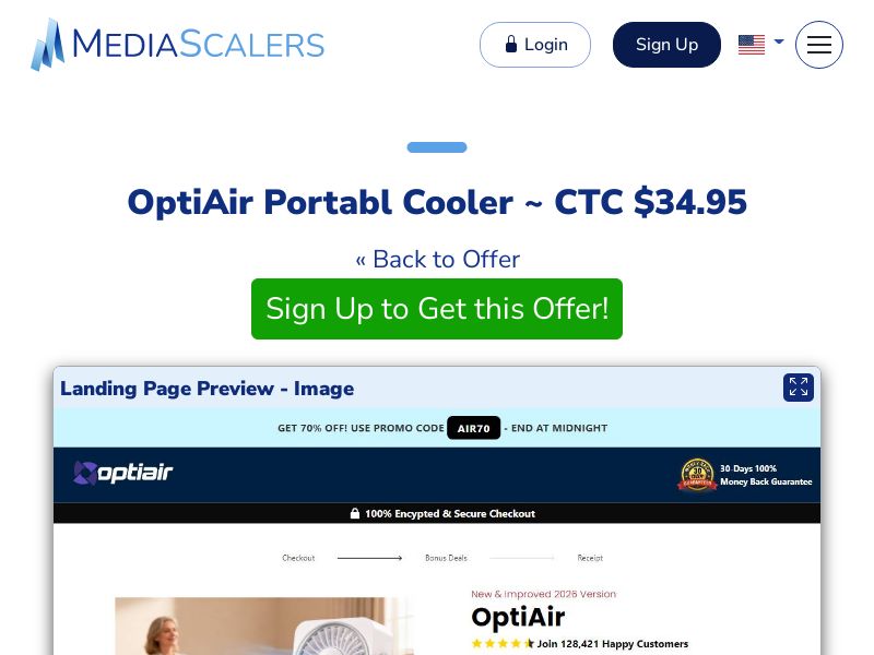 OptiAir Portabl Cooler ~ CTC $34.95 {+DTC, Alt-Landers} (Event Tracking) [US]