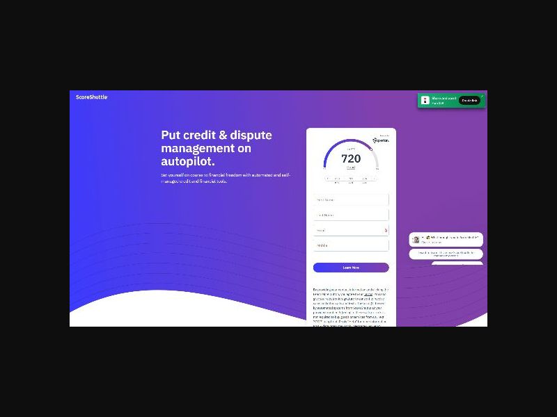 ScoreShuttle - Credit Building - CPL (US)