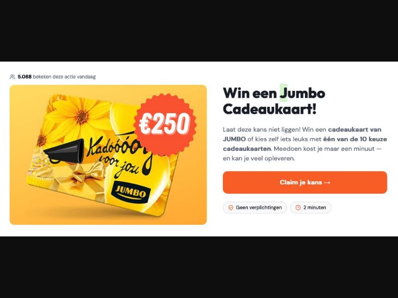 38208 - NL - [WEB+MOB] - Jumbo Gift Card 250 - CPL SOI