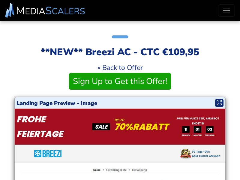 Breezi AC - CTC €109,95 {+DTC, Alt-Landers} (Event Tracking) [DE, AT]