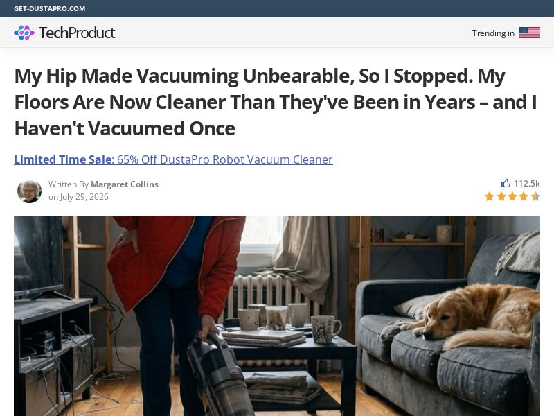 DustaPro Robot Vacuum Cleaner - Advertorial [INTL] (Social,Banner,Native,Push,SEO,Search,Brand Bidding) - CPA