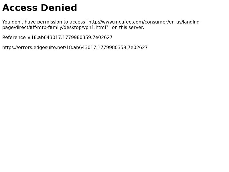 McAfee VPN Product Page 7.5$ Per Month_CPA_US (Preview Needed)