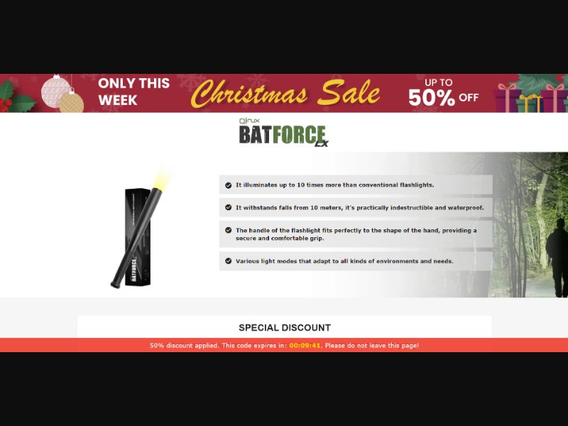 [WEB+MOB] Qinux BatForce LX – Flashlight Bat /International (112 GEOs) CPS *FB/TT/Google/Taboola Pixel* [Approval Required]