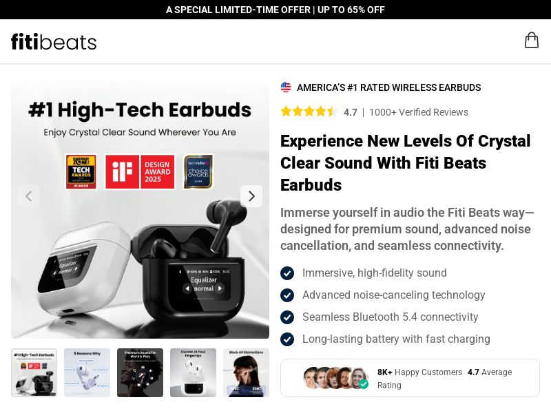 FitiBeats Wireless Airbuds - DTC [INTL] (Social,Banner,Native,Push,SEO,Search,Brand Bidding) - CPA