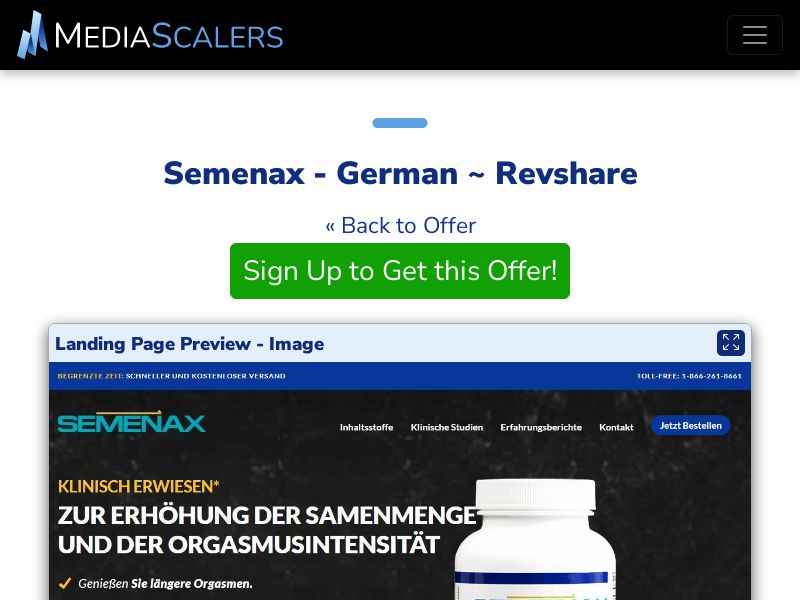 Semenax - German ~ Revshare {+Advertorial, DTC} [DE]