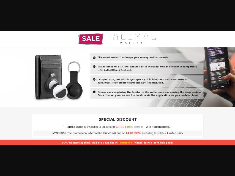 [WEB+MOB] Tagimal Wallet – Smart Wallet /International (112 GEOs) CPS *FB/TT/Google/Taboola Pixel* [Approval Required]