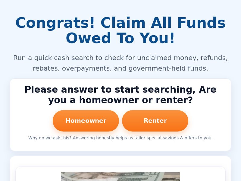 ClaimSavings Free Cash Search - Revshare [US]