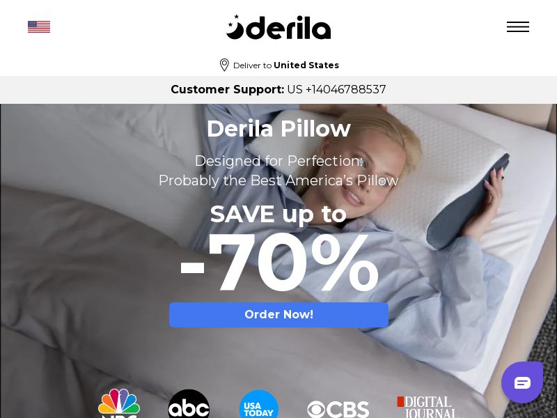 ! NEW OFFER - Derila Memory Foam Pillow COD [PL] (Banner,Native,Social,Search,SEO) - CPA {No BrandBidding} 