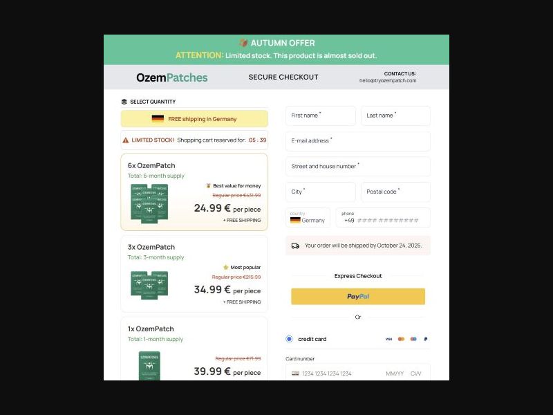 Ozempatch - Diet [DE,AT,CH] (Banner,Native,Social,Search,SEO,Brand Bidding) - CPA 