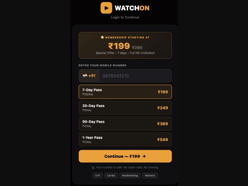 38921 - IN - [MOB] - Watchon - UPI