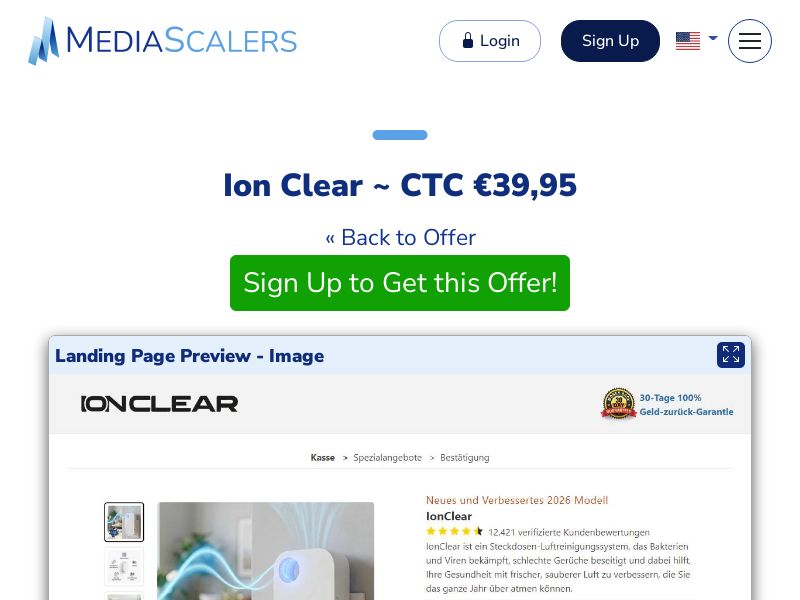 Ion Clear ~ CTC €39,95 {+Advertorial, DTC} [DE, AT]