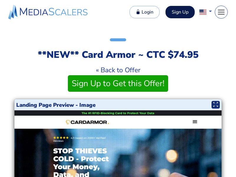 Card Armor ~ CTC $74.95 {+DTC, Alt-Landers} (Event Tracking) [AU]