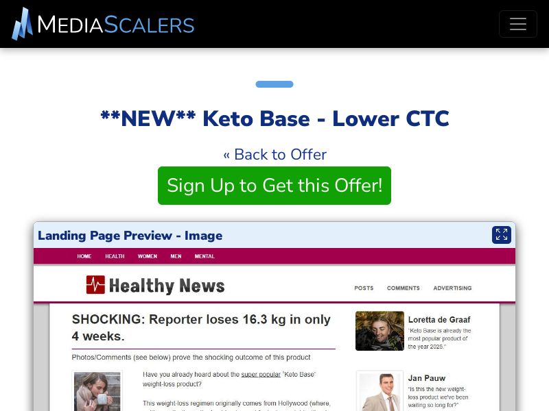 Keto Base - Lower CTC {+Advertorial} (Event Tracking) [UK]