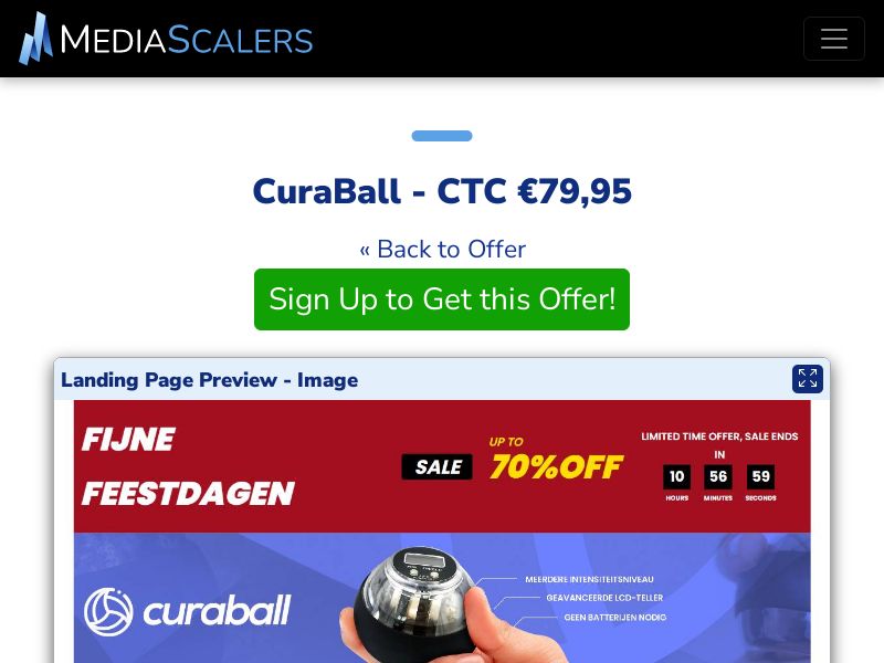 CuraBall - CTC €79,95 {+#N/A} (Event Tracking) [NL]