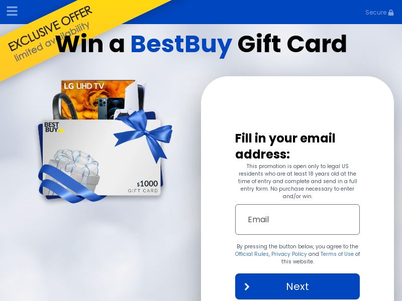 YOUSWEEPS - $1000 Best Buy Gift Card | US