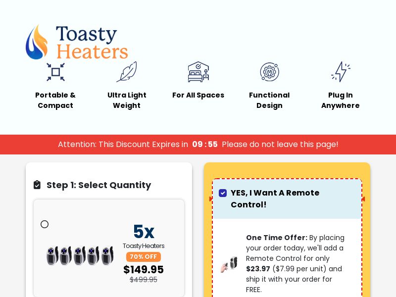 Toasty Heater SS - US