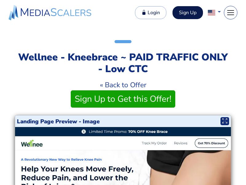 Wellnee - Kneebrace ~ PAID TRAFFIC ONLY - Low CTC {+Advertorial, DTC, Alt-Landers} (Event Tracking) [US, DE, CA, AU, UK, FR, IL, +232 More]