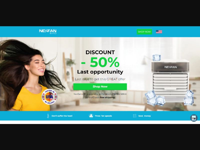[WEB+MOB] Nexfan Evo – Portable Mini Fan /International (112 GEOs) CPS *FB/TT/Google/Taboola Pixel* [Approval Required]
