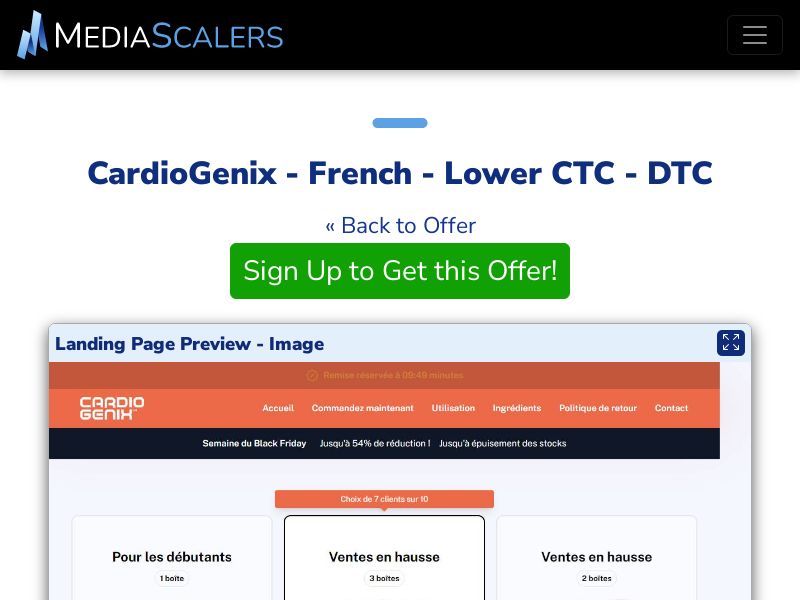 CardioGenix - French - Lower CTC - DTC (Event Tracking) [CH]