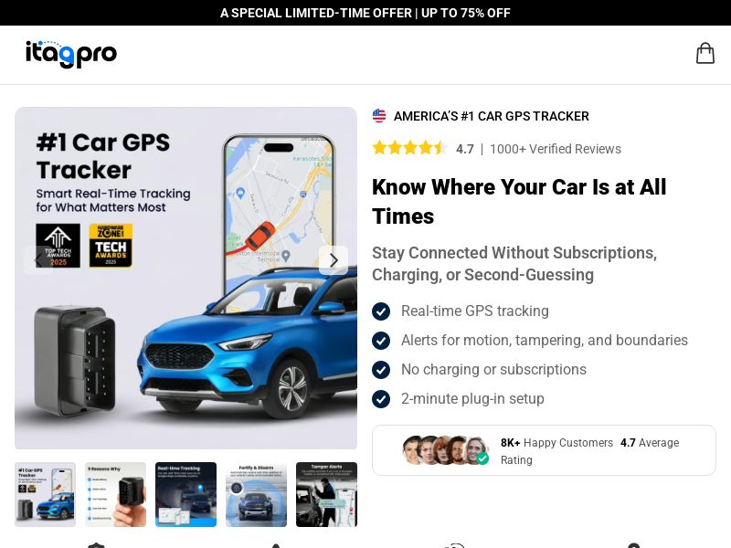 ! NEW OFFER - iTagPro Car GPS Tracker - DTC [INTL] (Social,Banner,Native,Push,SEO,Search,Brand Bidding) - CPA