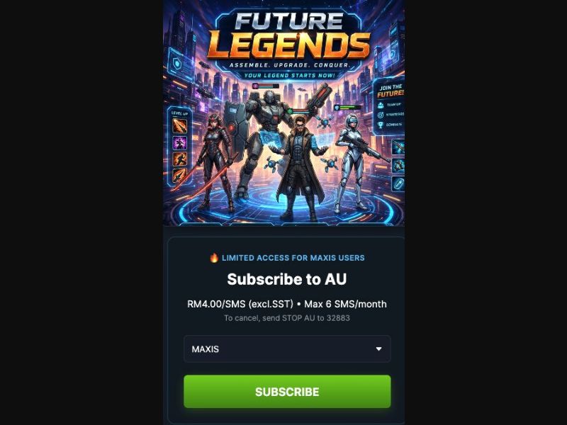 39186 - MY - [MOB] - Future Legends Games - Maxis - Click2SMS