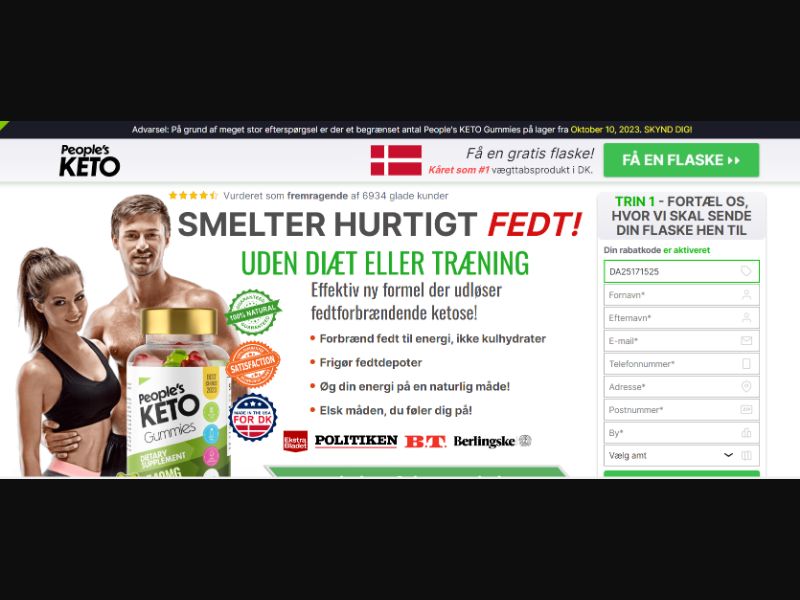 [WEB+MOB] Peoples KETO Gummies /DK CPS *FB Pixel* [Approval Required]