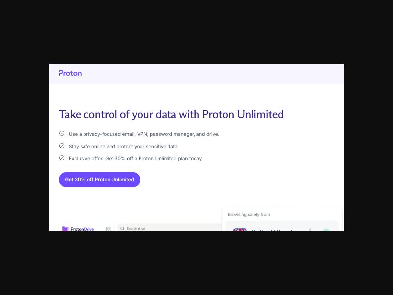 Proton Unlimited - Secure Bundle - CPS (US)
