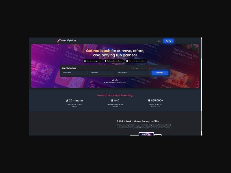 Smart Opinion - Games, Surveys, Offers & Work From Home - DOI (US)