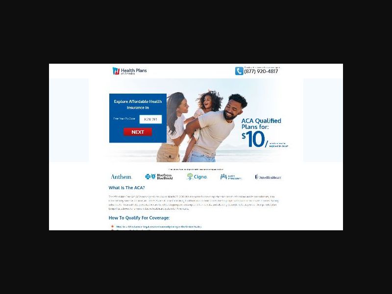 Health Plans of America - ACA Quotes - DOI (US) {Social Only}