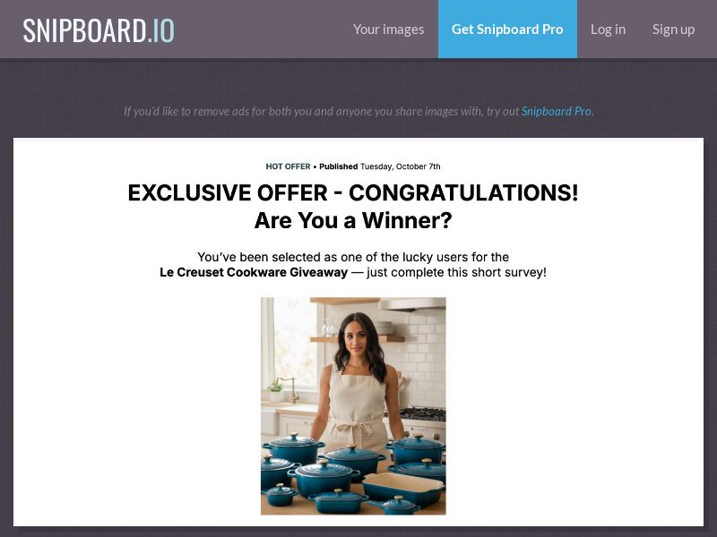 TechFlow - Le Creuset Cookware (Survey Prelander) US - CC Submit