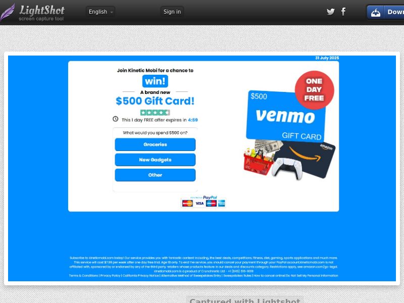 BoxTick - $500 Venmo GiftCard PayPal - CPA | US